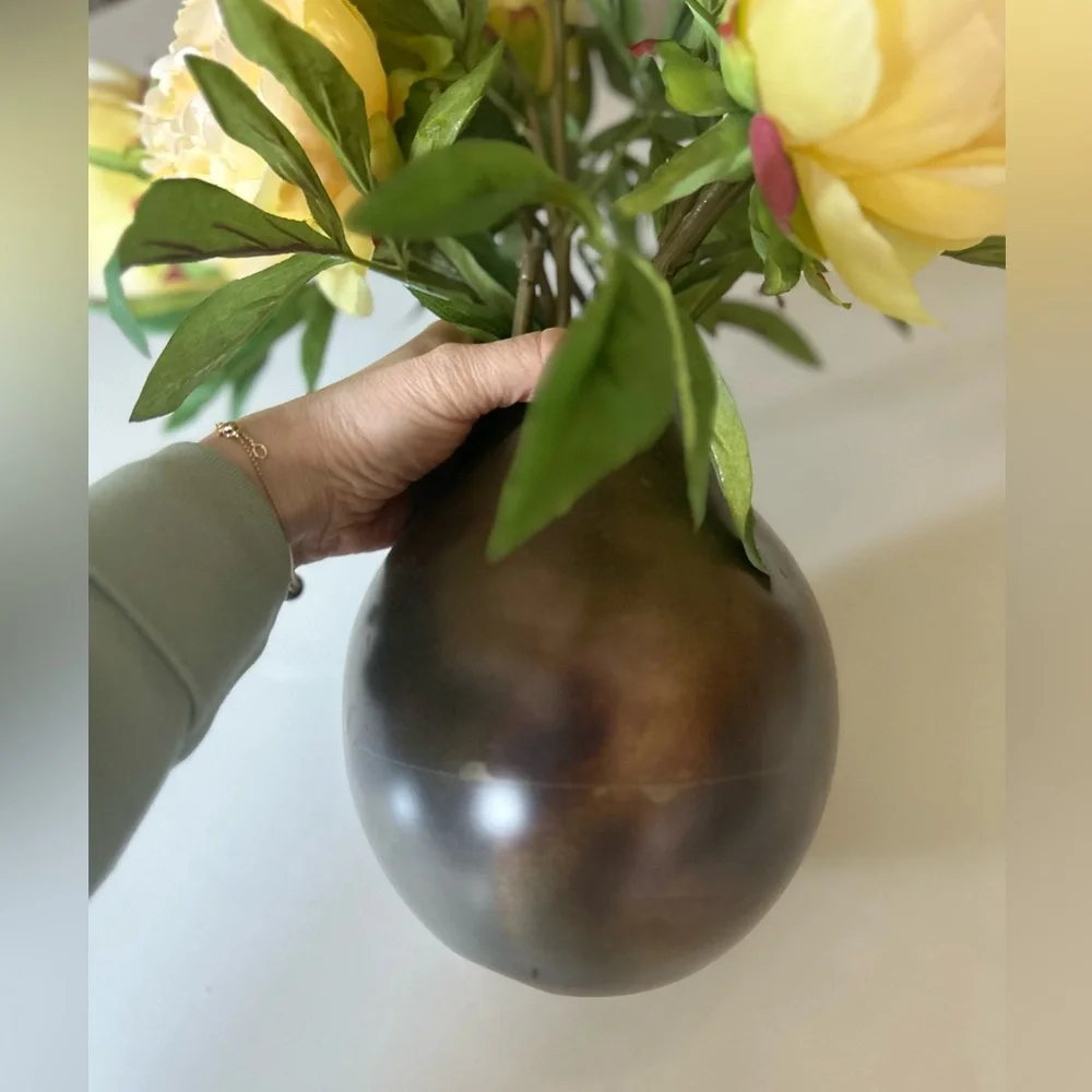 Crate and Barrel Metallic Vase